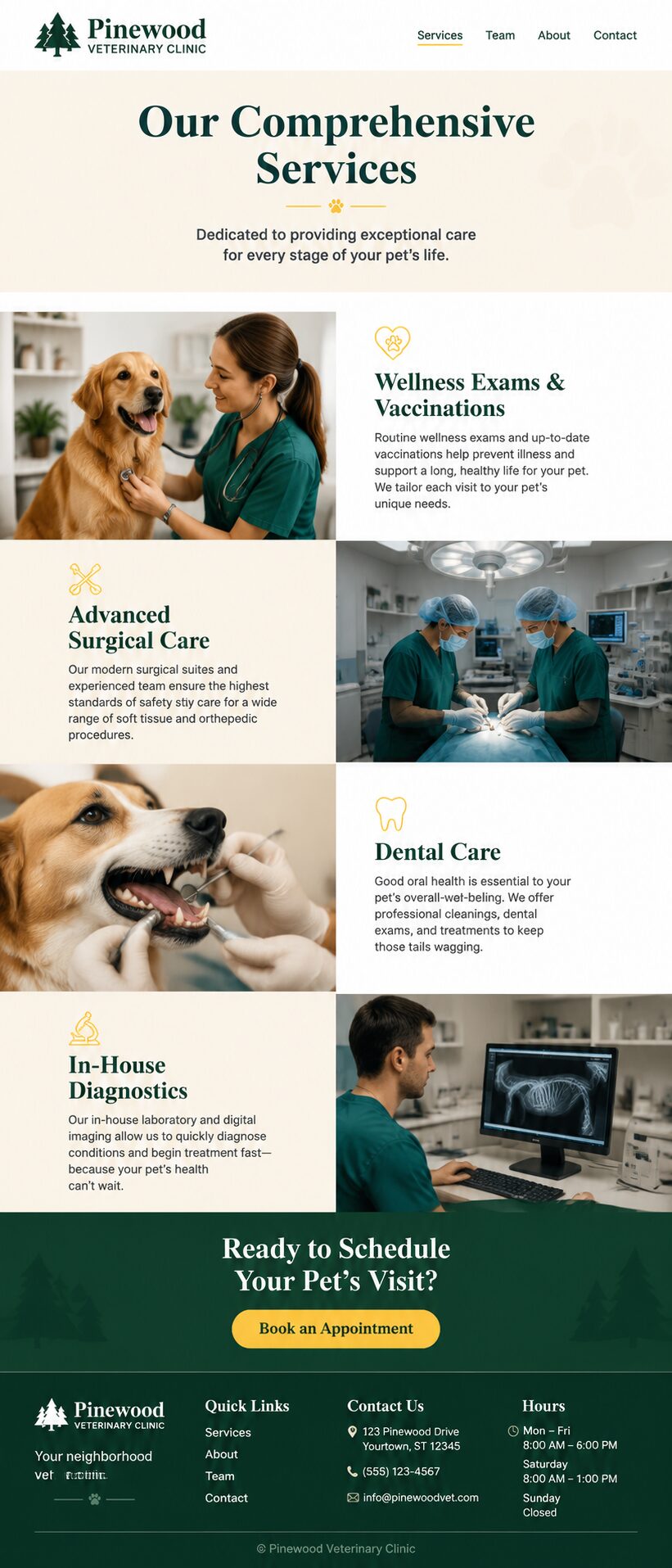 Services design mockup